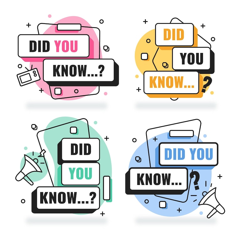Vector gratuito ¿sabías colección de insignias?