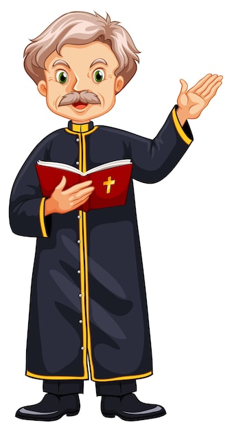 Sacerdote predicando de la Biblia