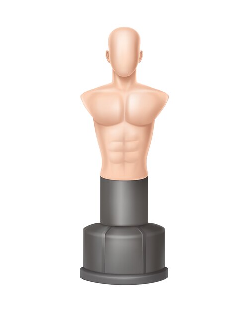 Saco de boxeo realista 3d - cuerpo humano