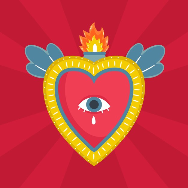 Sagrado corazón ilustrado