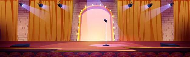 Sala de conciertos estudio de televisión o escenario de espectáculo de comedia
