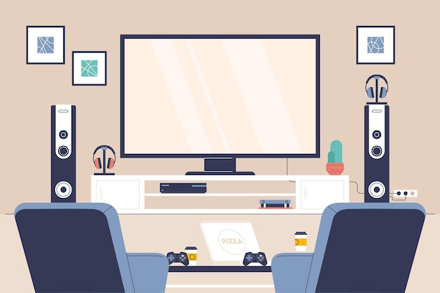 Sala de juego plana orgánica
