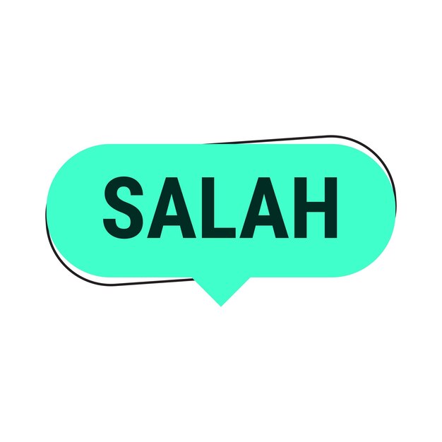 Salah turquesa Vector Callout Banner con información sobre el ayuno y la oración en Ramadán