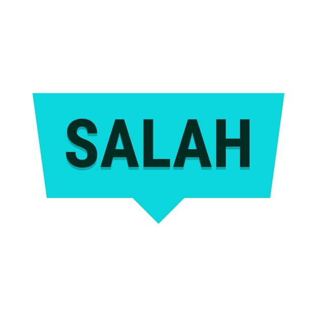 Salah turquesa Vector Callout Banner con información sobre el ayuno y la oración en Ramadán