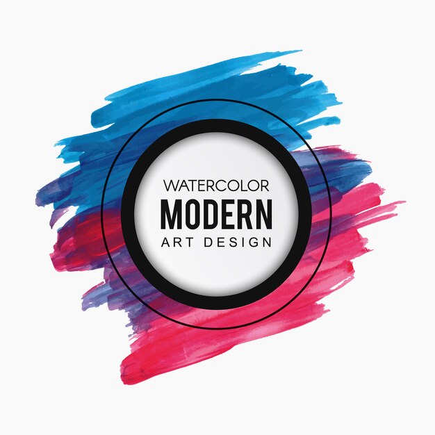Salpicaduras de acuarela de colores Diseño de arte moderno