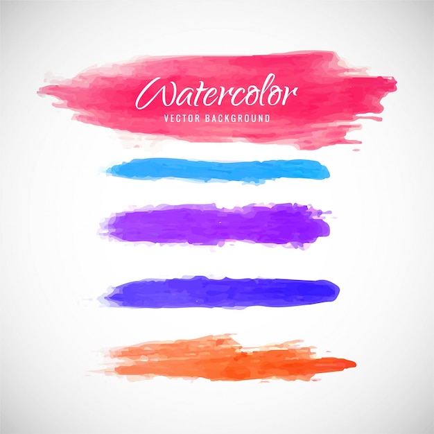 Vector gratuito salpicaduras de colores de acuarela