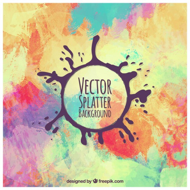 Vector gratuito salpicaduras de colores de fondo