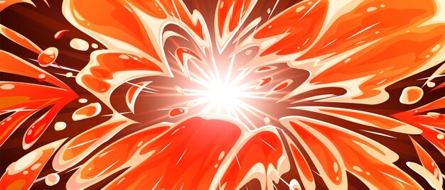 Salpicaduras de pintura cómicas y efecto de luz brillante
