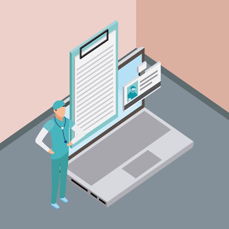 Vector gratuito salud de personas medicas