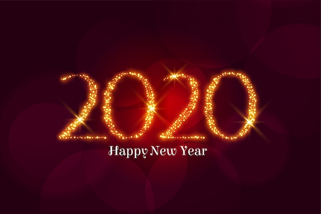 Saludo dorado feliz año nuevo 2020 saludo