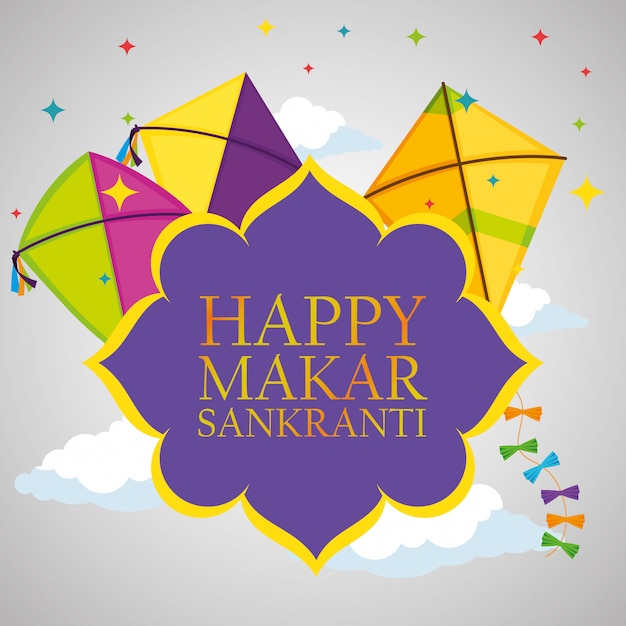 El saludo de Makar Sankranti con cometas