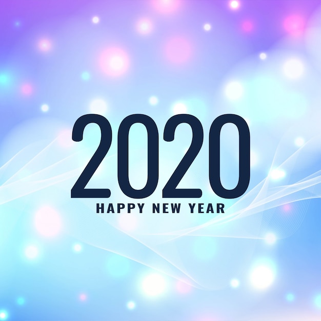 Saludo moderno año nuevo 2020