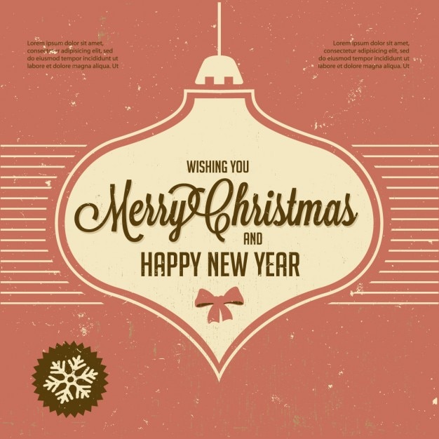 Vector gratuito saludo de navidad y año nuevo