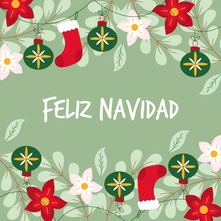 Vector gratuito saludo plano feliz navidad