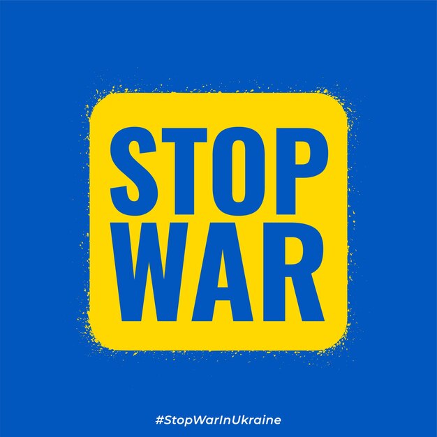 Salva a Ucrania de Rusia y detén el concepto de guerra