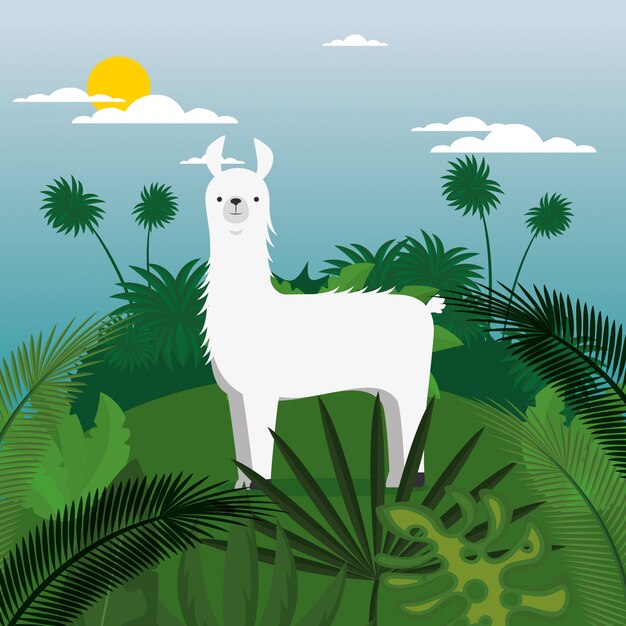 salvaje en la escena de la selva