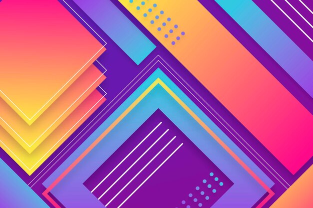 Salvapantallas de coloridas formas de degradado