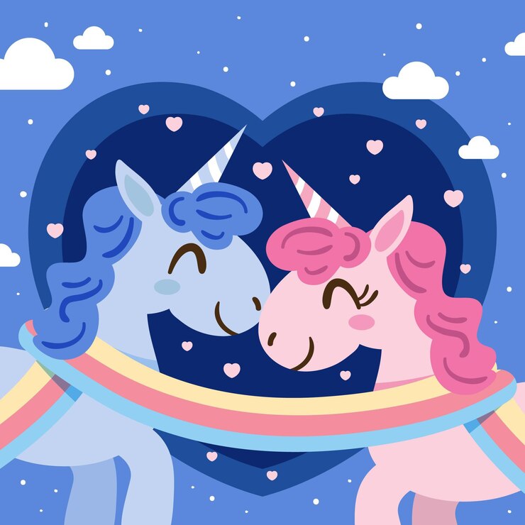 Vector gratuito san valentín linda pareja de animales