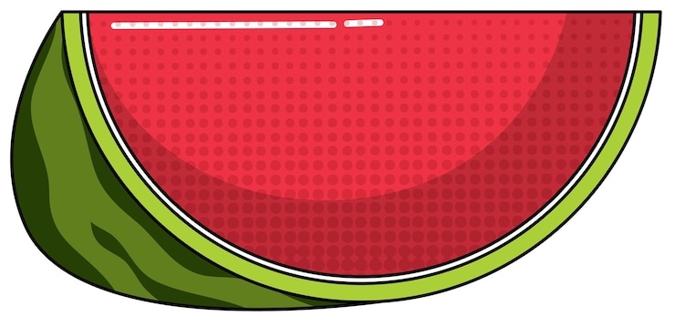 Vector gratuito sandía en el fondo blanco