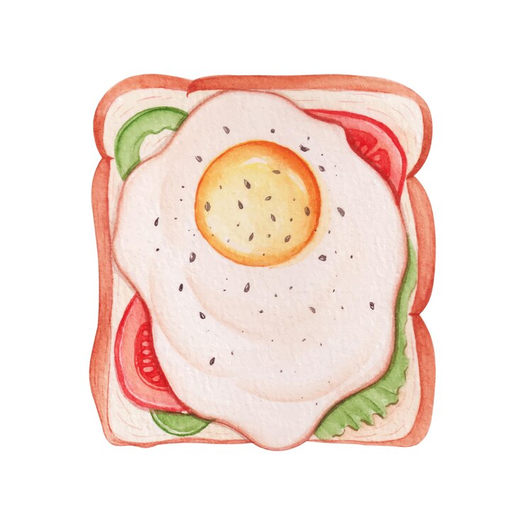 Vector gratuito sándwich de acuarela dibujado a mano