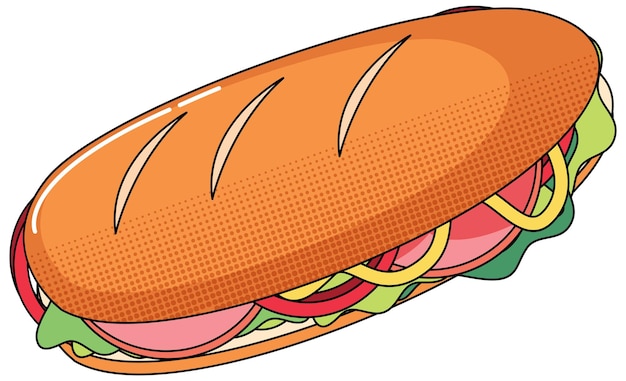 Sándwich sobre un fondo blanco