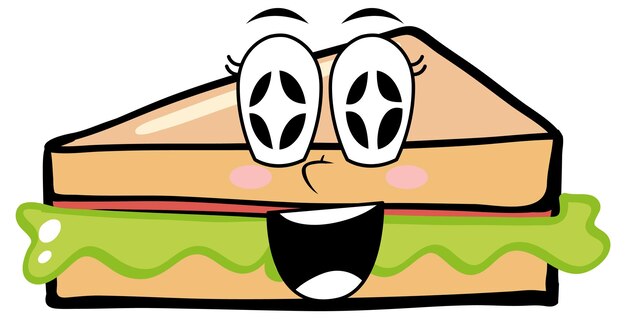 Sándwiches con cara feliz
