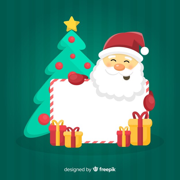 Santa claus mono con cartel vacío