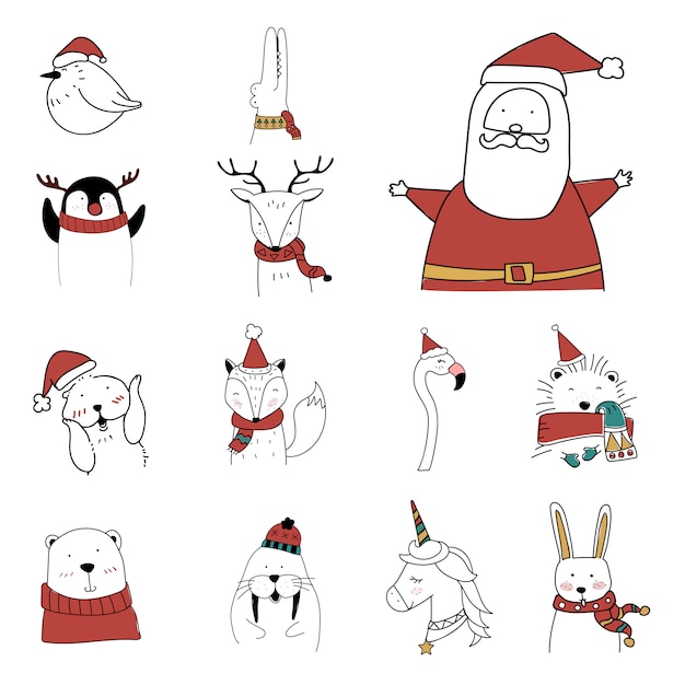Santa y sus ayudantes