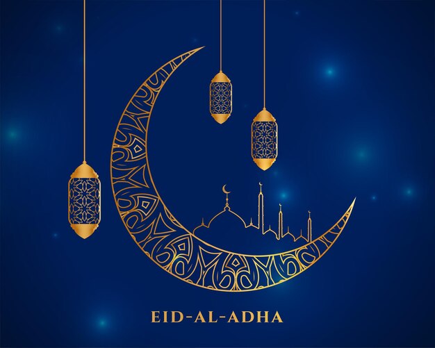 El santo festival islámico de Eid al-Adha saludando