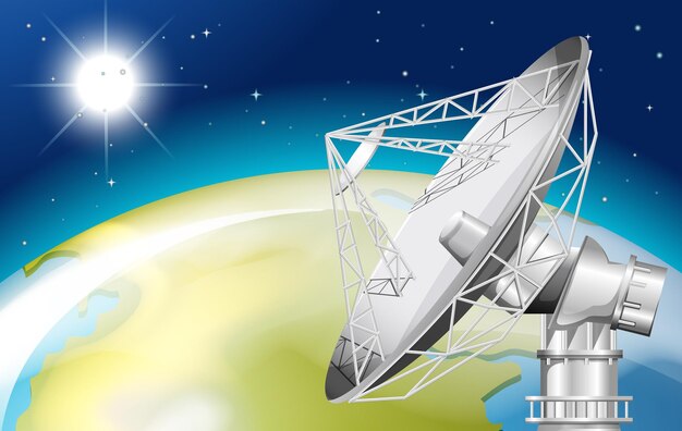 Un satélite en el espacio exterior