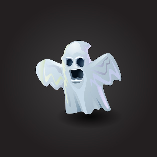 Vector gratuito scary fantasma ilustración vectorial