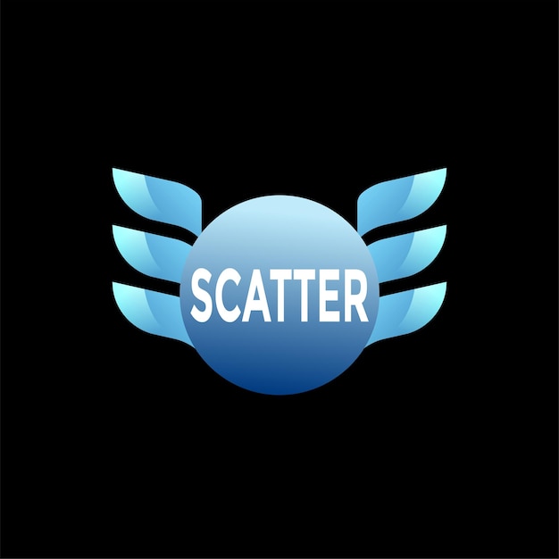 Vector gratuito scatter logo icono juego en línea rodante