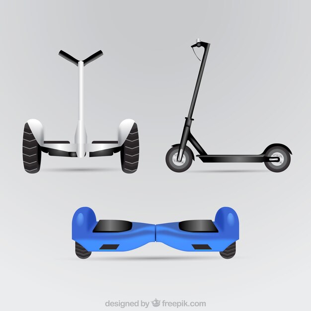 Scooters electrónicos con estilo realista