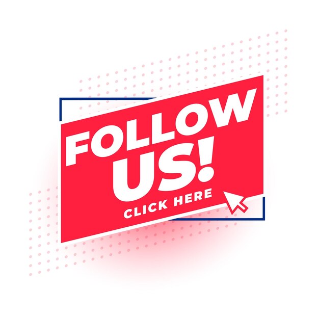 seguirnos plantilla de promoción web con diseño de cursor