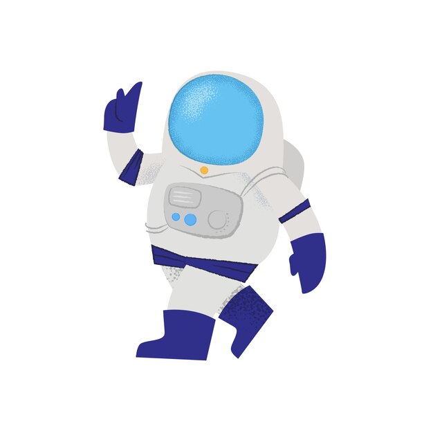 Seguro que camina astronauta. Personaje, traje espacial, misión.