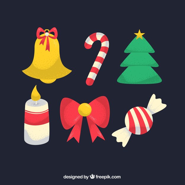 Seis elementos de navidad