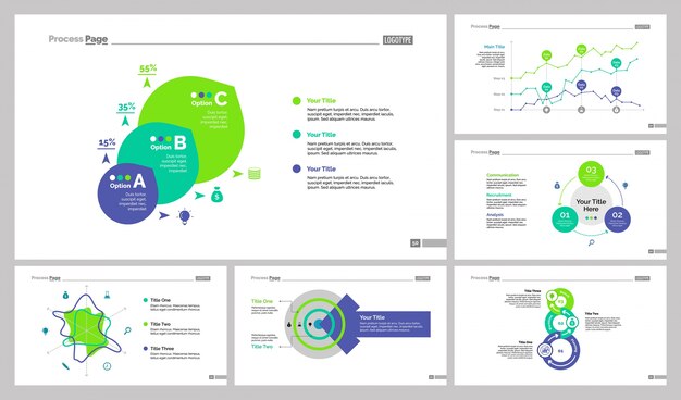 Seis plantillas de diapositivas de análisis