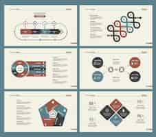 Vector gratuito seis plantillas de plantillas de economía