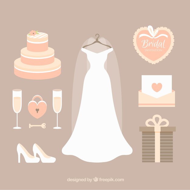Selección bonita de accesorios de boda femeninos fantásticos
