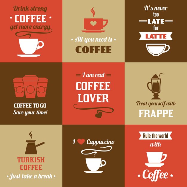 Selección de mensajes de café bonitos