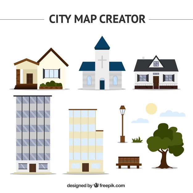Selección de recursos para crear un mapa de ciudad