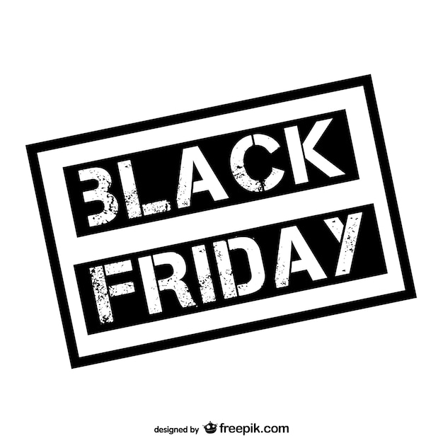 Vector gratuito sello de black friday