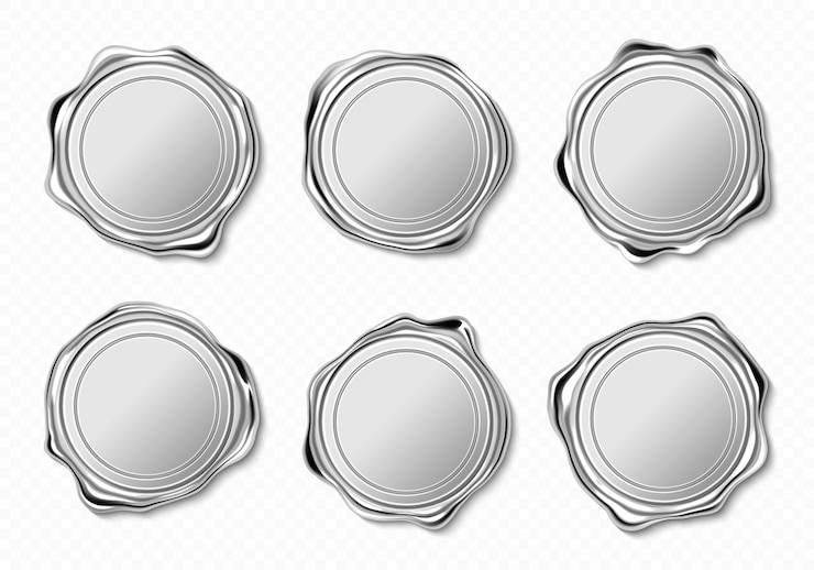 Vector gratuito sellos de cera de plata