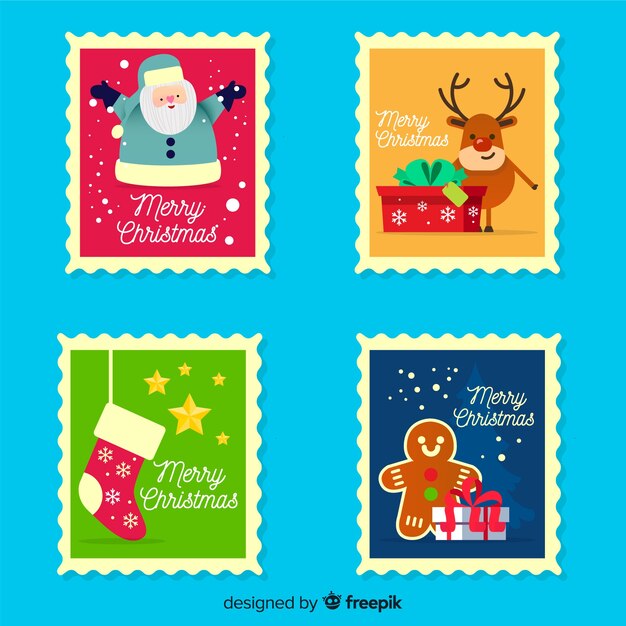 Sellos navidad planos