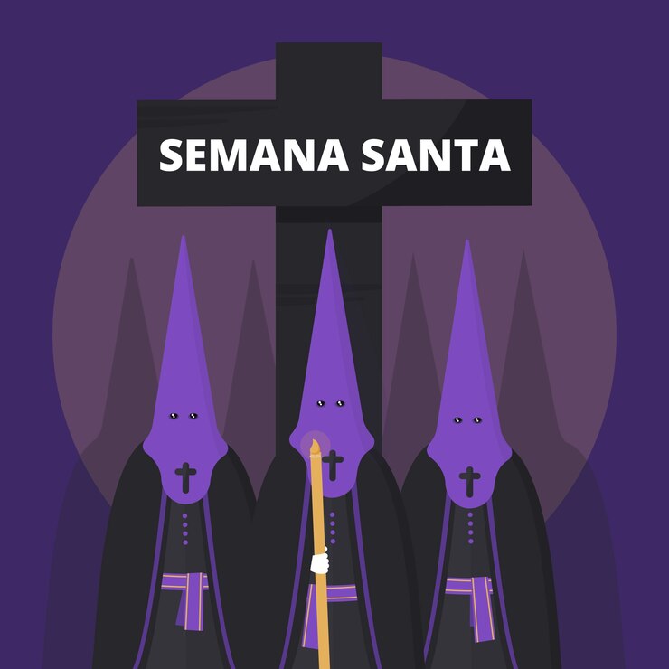 Vector gratuito semana santa de diseño plano