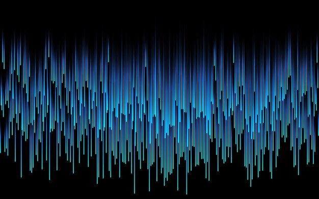 Semicírculos vectoriales Tecnología digital Líneas Ai que fluyen patrón dinámico