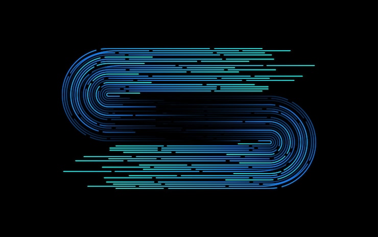 Vector gratuito semicírculos vectoriales tecnología digital líneas ai