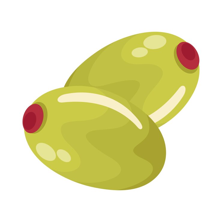 Vector gratuito semillas de aceituna verde