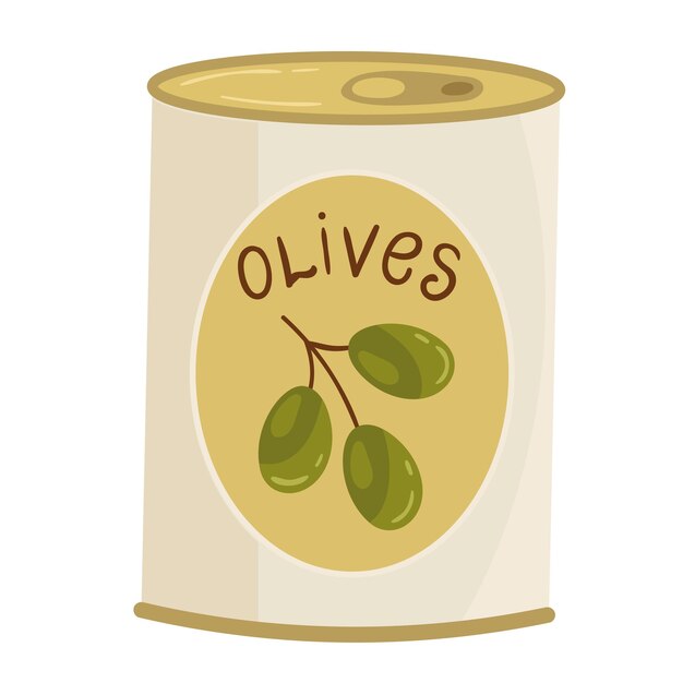 semillas de aceitunas en lata