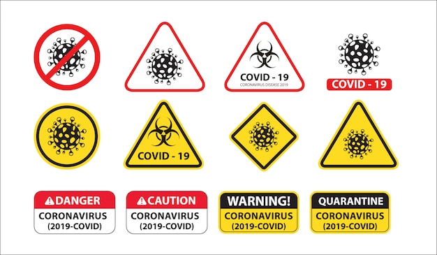 Señal de bloqueo de riesgo biológico Corona Virus